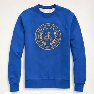 Brooks Brothers French Terry University Sweatshirt (Blue, M)